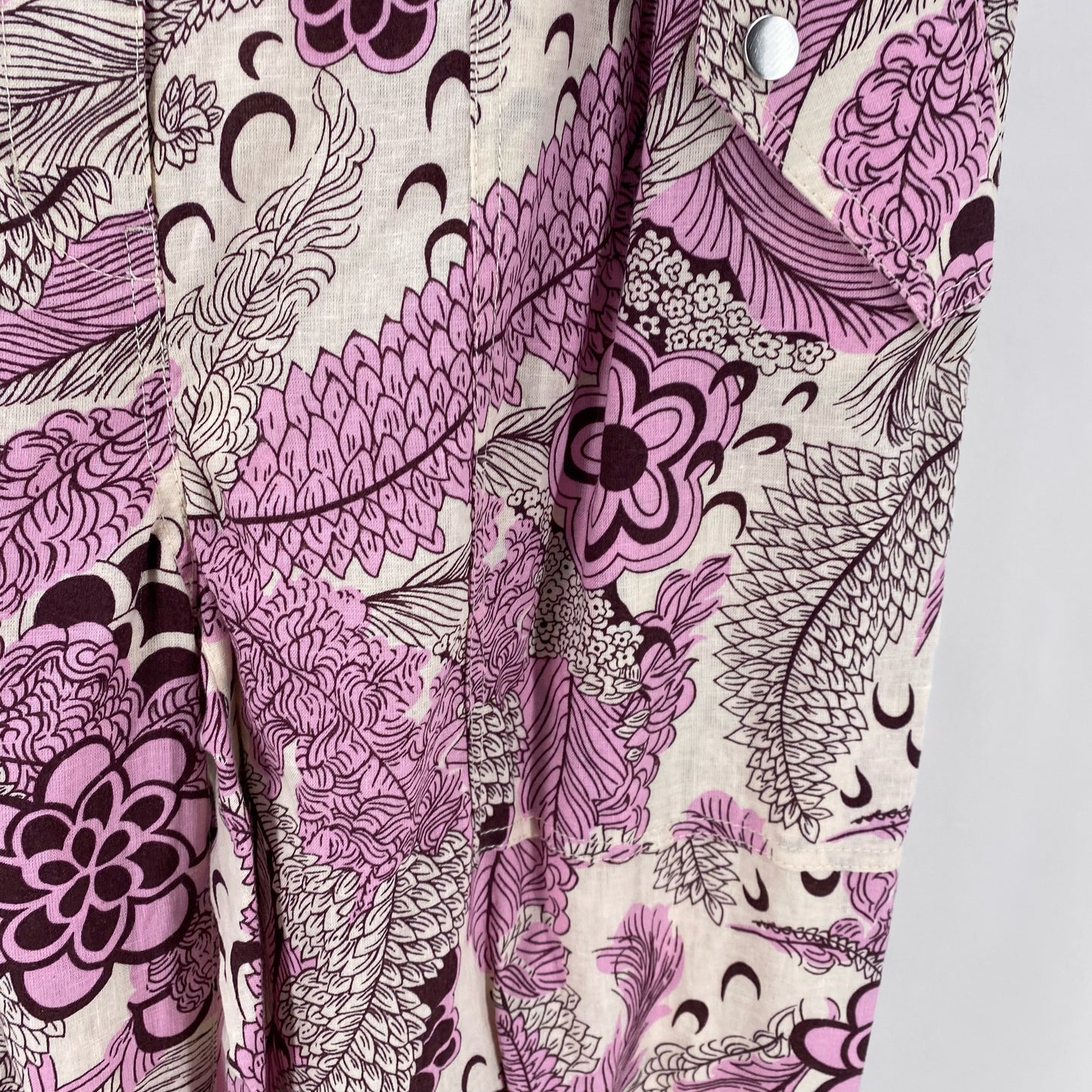 Size 10 DEREK LAM Floral Linen Pants