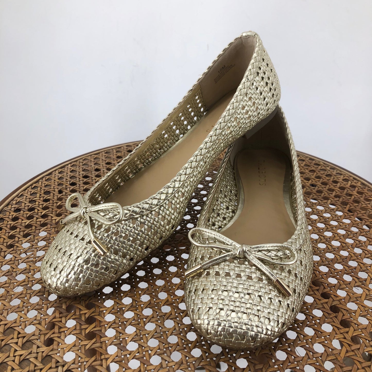 GOLD W Shoe Size 10 TALBOTS Flats