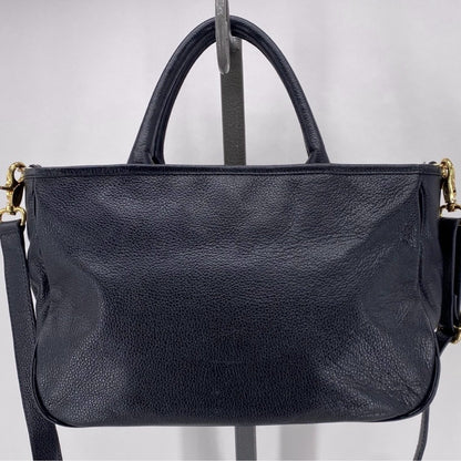 Black TORY BURCH Leather Pebbeled Leather Satchel