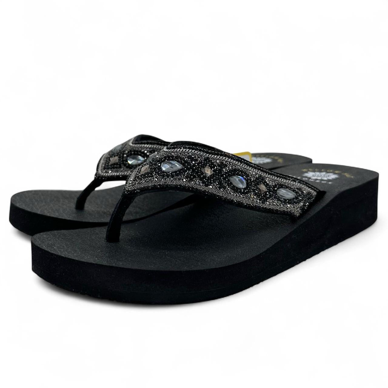 Black W Shoe Size 7 YELLOW BOX Sandals