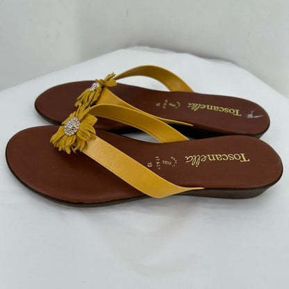 Yellow W Shoe Size 10 TOSCANELLA Sandals