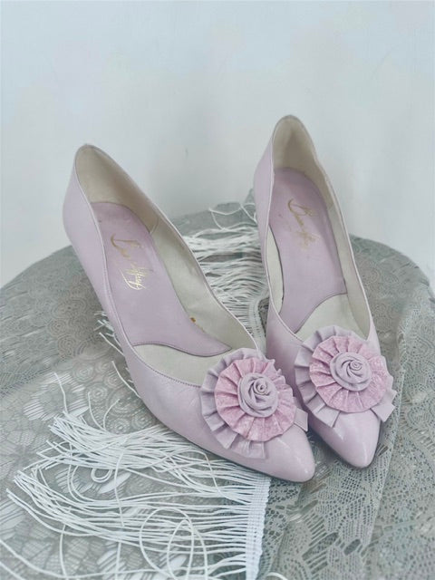 Rococo Rosette Nude/ Blush Pink BRIAN JEFFREY 3'' Heels