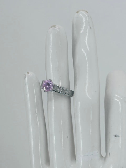 Morgan le Fey Morganite CZ Sterling Silver Ring