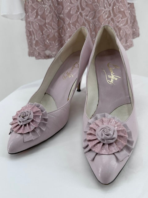 Rococo Rosette Nude/ Blush Pink BRIAN JEFFREY 3'' Heels