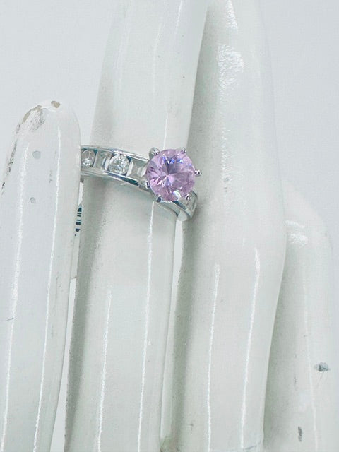 Morgan le Fey Morganite CZ Sterling Silver Ring