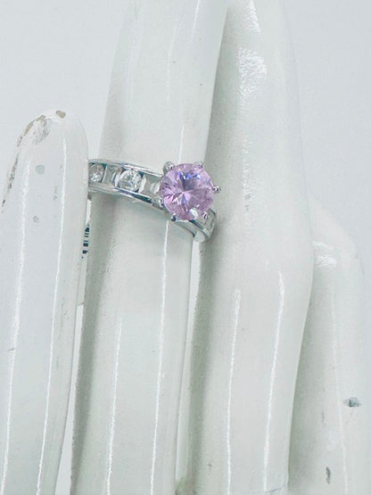 Morgan le Fey Morganite CZ Sterling Silver Ring