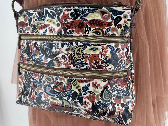 SAKROOTS Fox & Forest Fable Paisley Crossbody