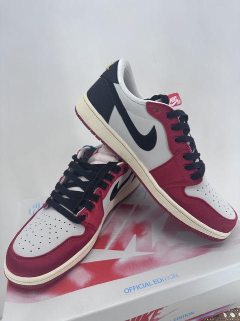 Nike Size 10.5 Red &amp; White Air Jordan Retro Low Shoes