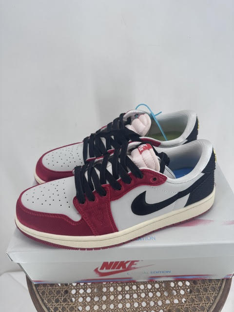 Nike Size 10.5 Red &amp; White Air Jordan Retro Low Shoes