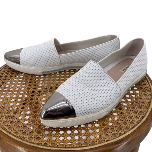White W Shoe Size 11 MIU MIU Loafer