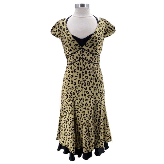 Size 8 CINQ A SEPT Animal Print Dress