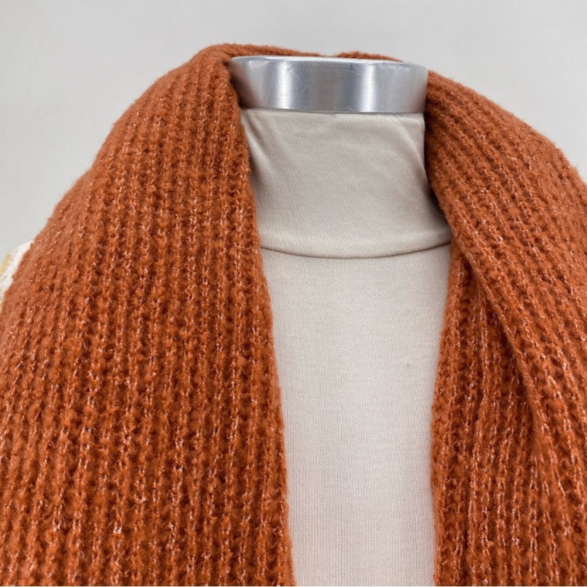 FREE PEOPLE RUST KNIT Scarf