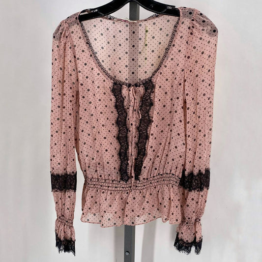 Size 0 NANETTE LEPORE Silk DOTTED Shirt